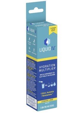 LIQUID IV HYDRATION MULTIPLIER electrolyte drink mix LEMON LIME 3 sticks